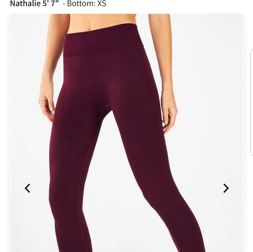 Fabletics burgundy leggings